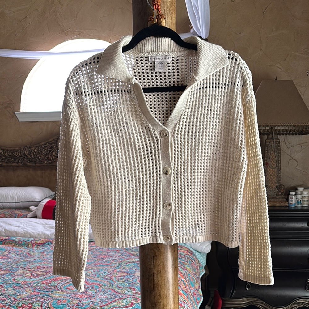 Women's Cream Knit Sweater